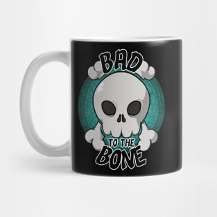 Bad to the bone skull (turquoise) Mug